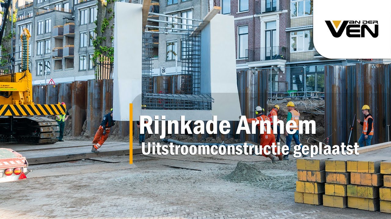 Sint Jansbeek uitstroomconstructie geplaatst  |  Dijkversterking Rijnkade Arnhem