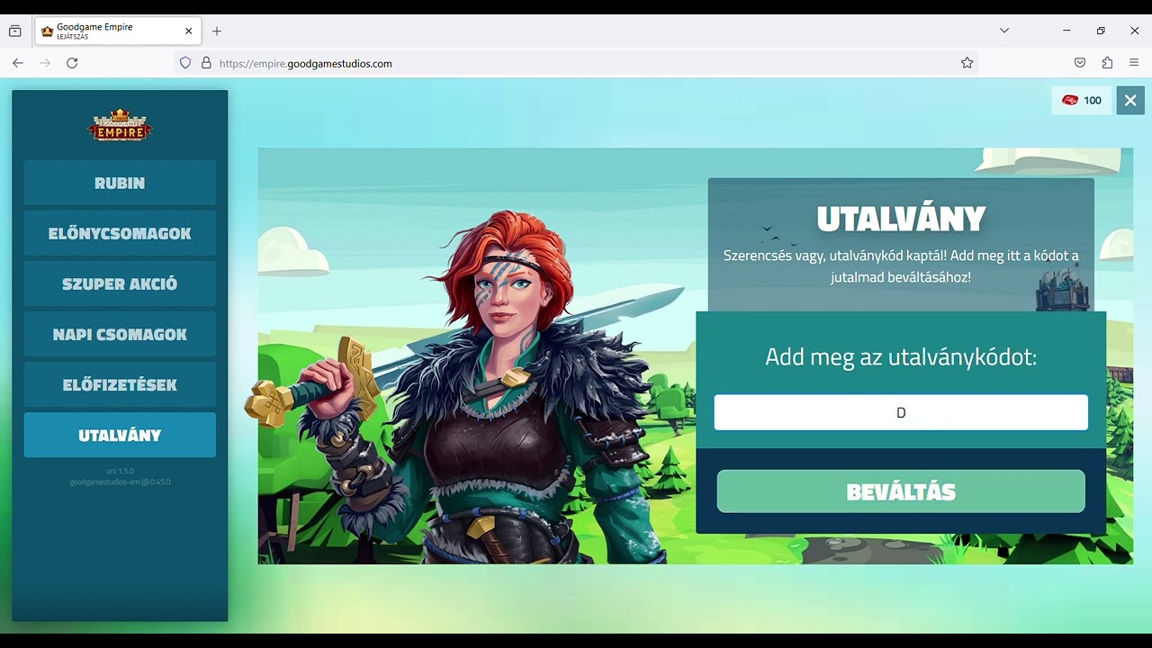 Goodgame Empire – Utalványkód/Voucher Code