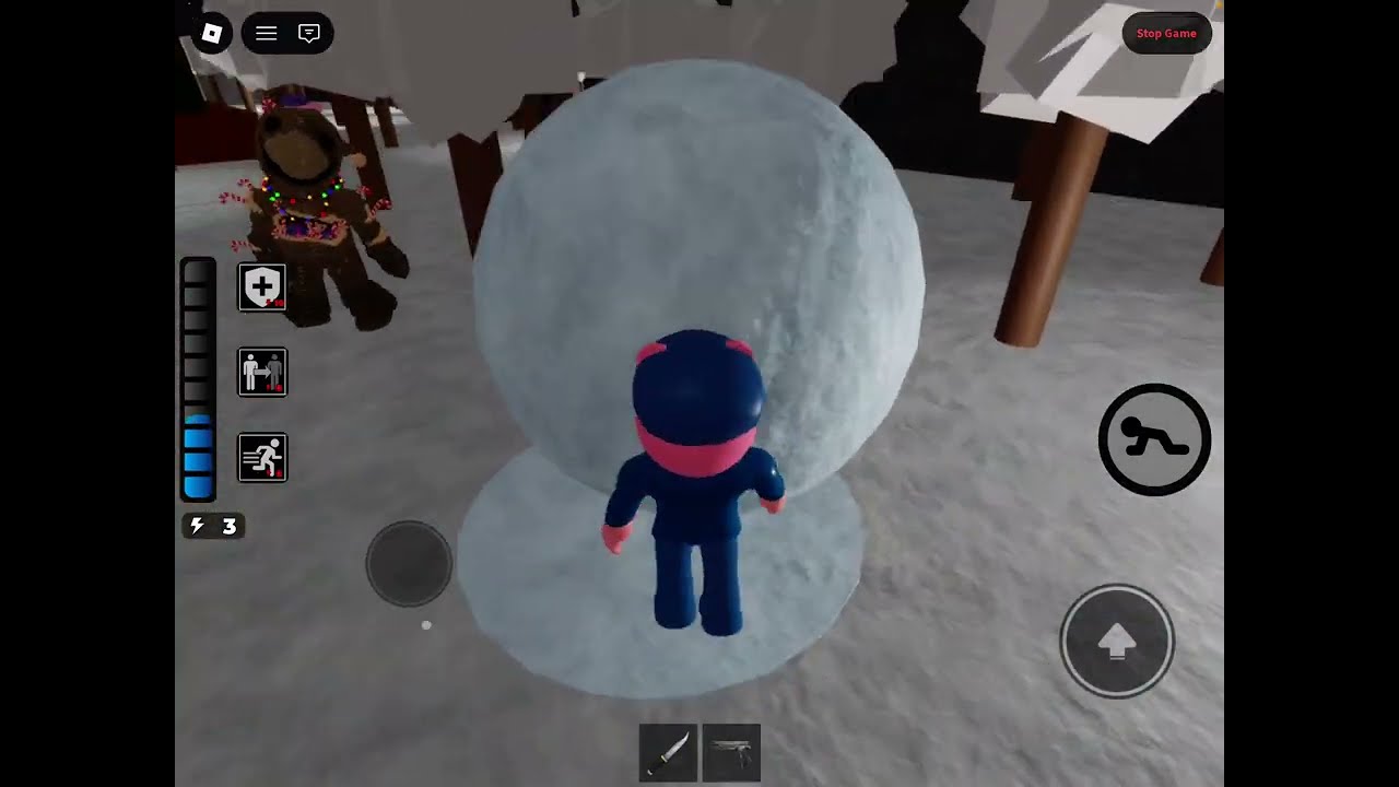 Winter holiday camp gameplay (piggy build mode)