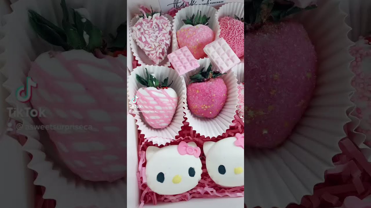 Mini and big Hello kitty heads breakable chocolate smash cakes filled with candies