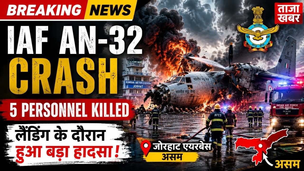 IAF AN-32 Aircraft Crash in Jorhat || 5 Indian Air Force Personnel Killed During Landing || unsolved