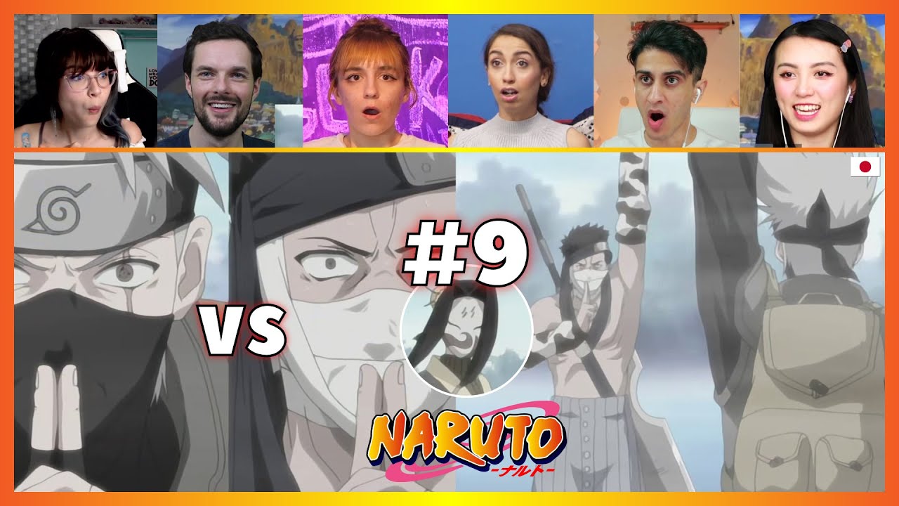 Kakashi Vs Zabuza | Naruto Episode 9 | Reaction Mashup ナルト