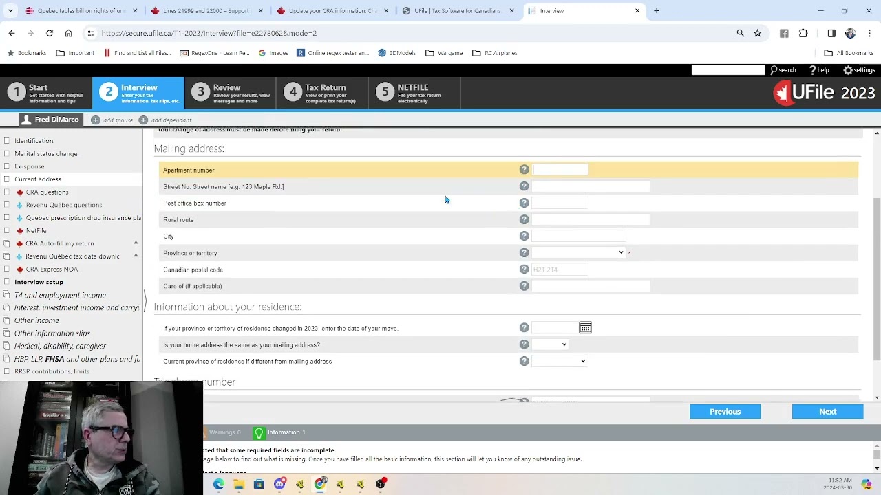 UFile and Change of Marital Status