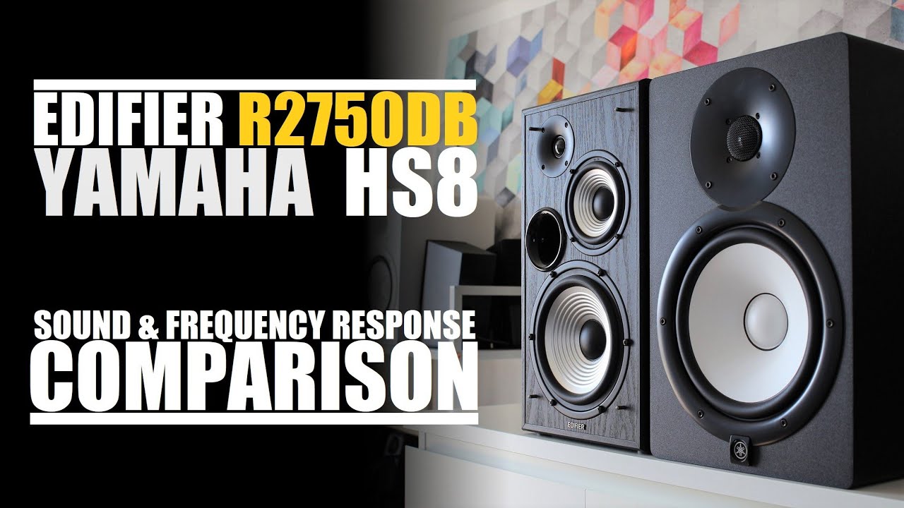 Edifier R2750DB  vs  Yamaha HS8  ||  Sound & Frequency Response Comparison