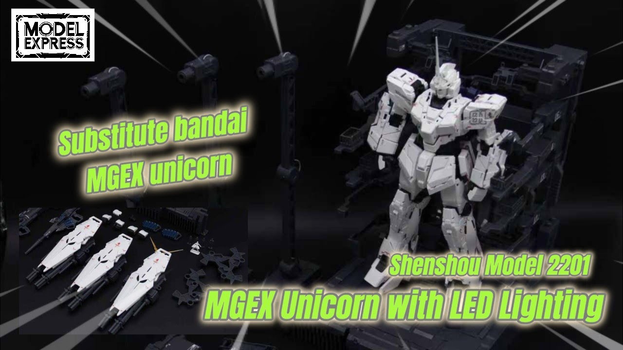 Substitute bandai MGEX unicorn! Shenshou Model 2201 MGEX Unicorn with LED lighting! #gundam #gunpla