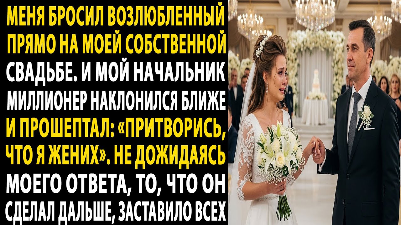 меня бросили на собственной свадьбе💔мой миллионер-босс наклонился ипрошептал:притворись,что я  жених