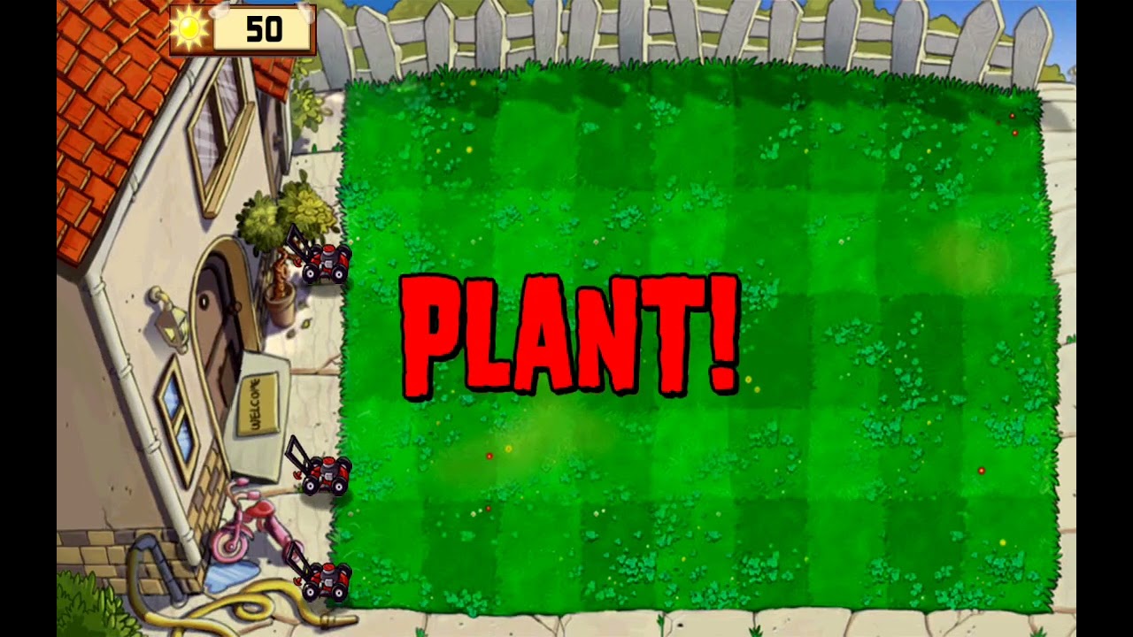 Побеждаю всех всех Зомби в игре Plants vs zombie часть 1