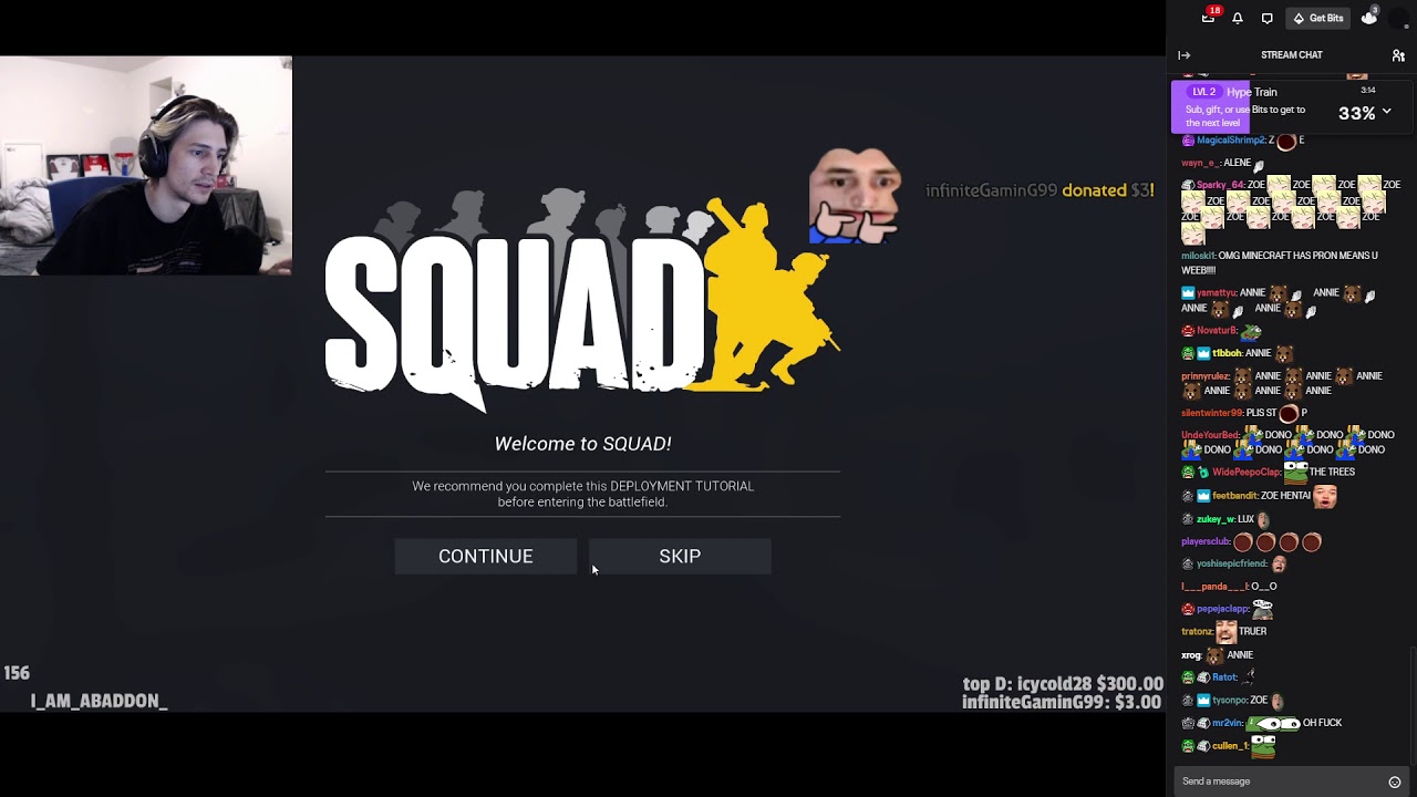 xQc plays Squad (with chat)