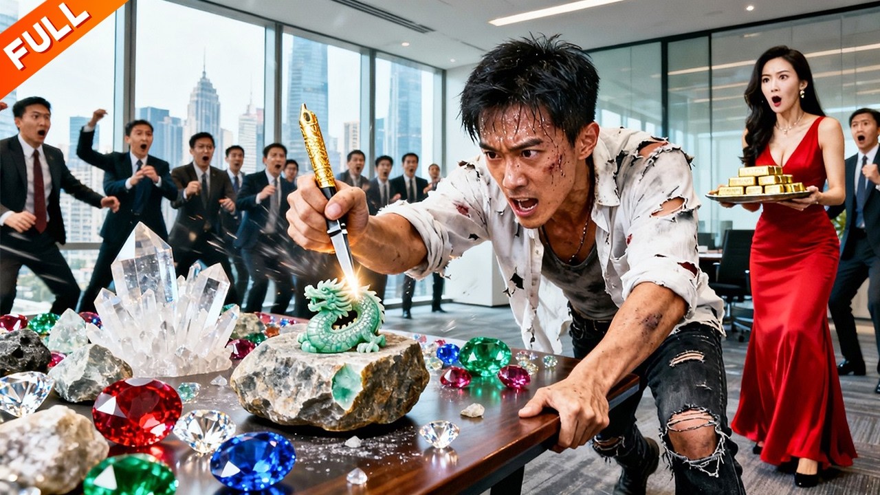 男人僞裝成玉石攤主，誰知寨中第一美人竟主動獻身？為救美人不再隱藏本事，一刀雕刻出雙龍震驚在場所有人！！#短劇 #推薦 #情感 #愛情 #问鼎爽剧 #原石
