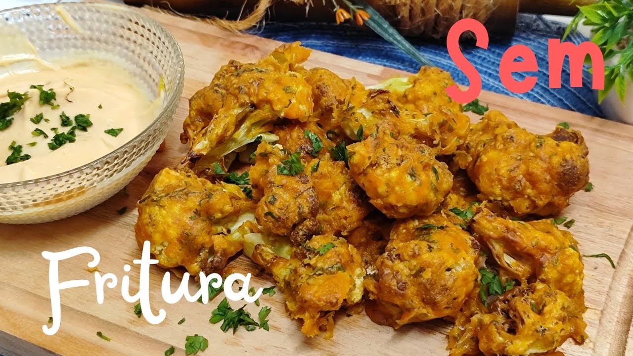 COUVE-FLOR EMPANADA CROCANTE NA AIRFRYER/ SEM FRITURA E SEM SUJEIRA /FICA UMA DELÍCIA!