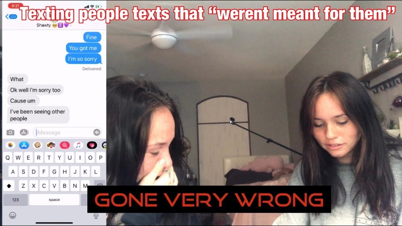 Texting people texts “that weren’t meant for them” (GONE WRONG)