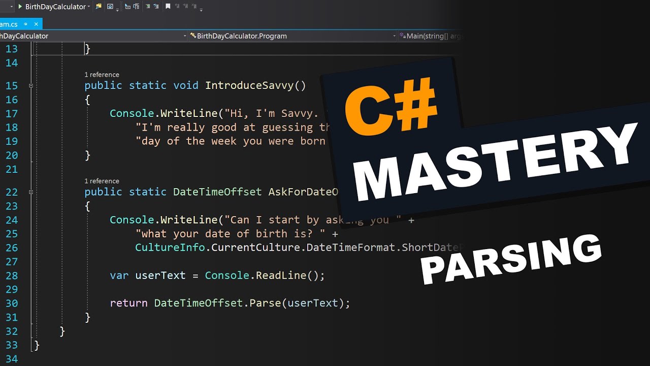 Parsing - C# Mastery Course