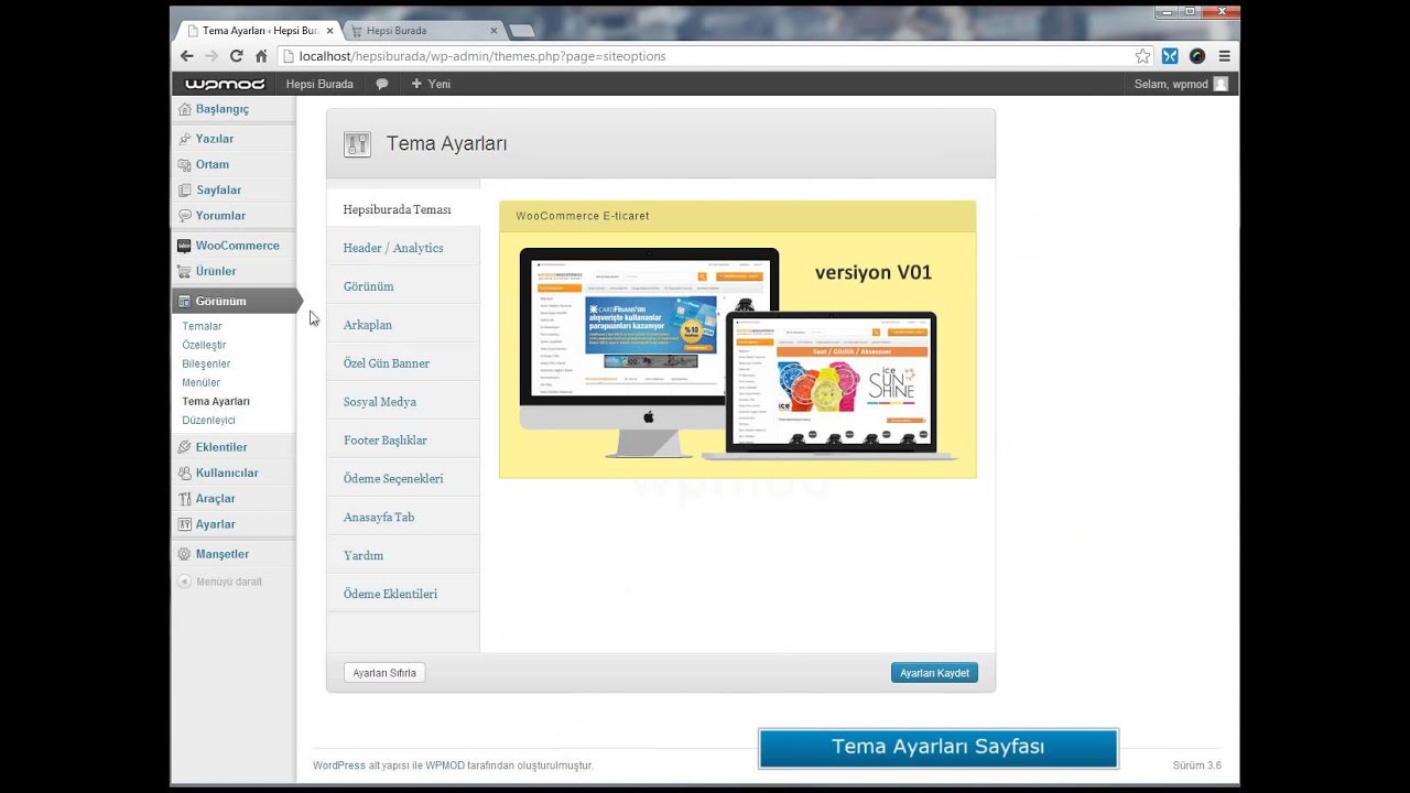 Wordpress E-Ticaret Teması Kullanım Videosu