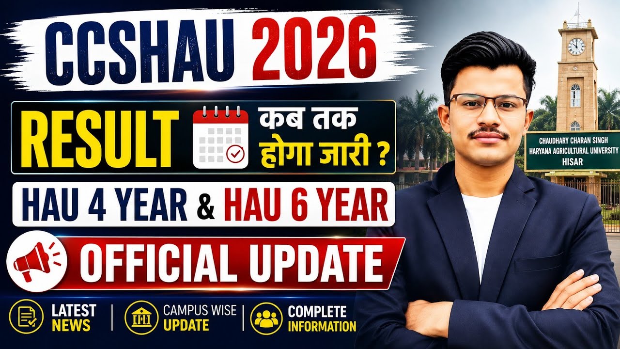 CCSHAU 4 Year & 6 Year 2026 Result Date? Kab tak Jari Hoga Result? Official Update? 