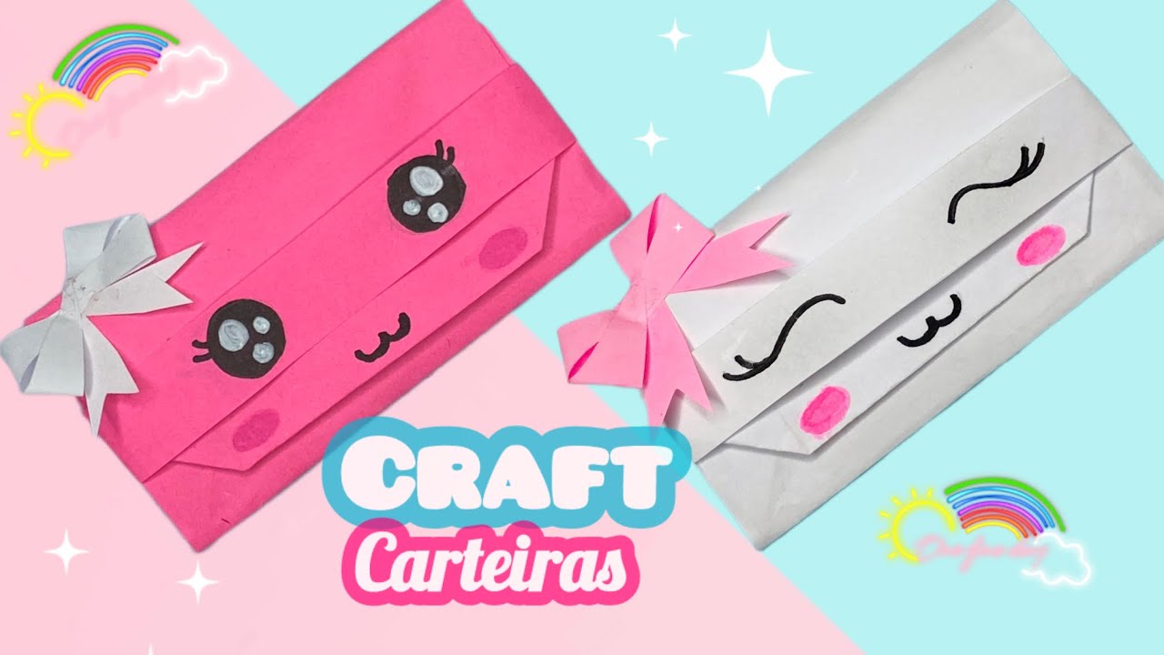 Como fazer uma carteira de papel | origami carteira | dobraduras de papel | origami paper craft