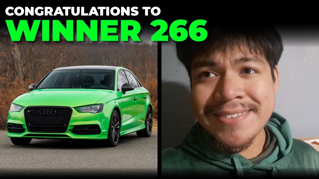 Congratulations to Winner 266 Mardonio Romano from Quinlan, Texas who won our Audi S3!