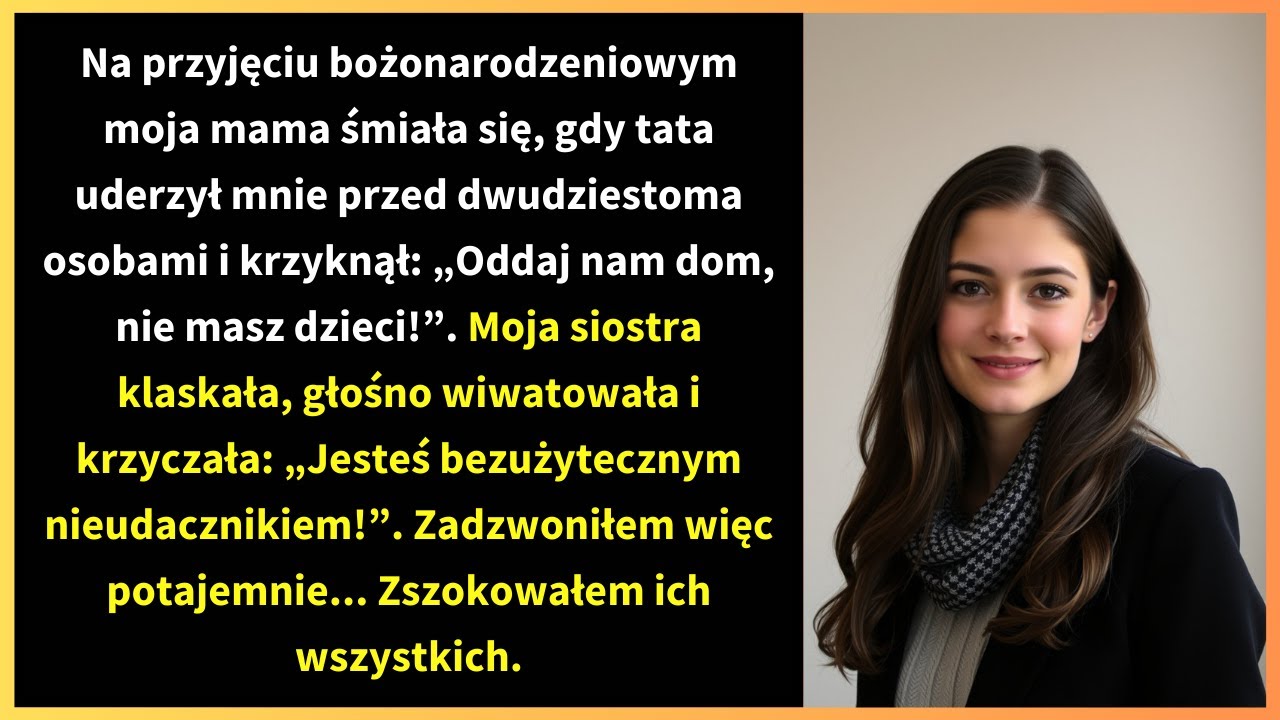 Na przyjęciu bożonarodzeniowym moja mama śmiała się, gdy tata uderzył mnie przed dwudziestoma