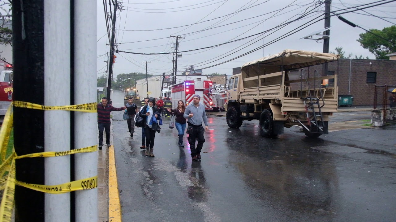 Scene at Bergen county flood water evacuations