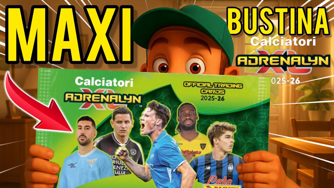 APRO LA MAXI BUSTINA ADRENALYN 2025-26! 45 X 29 cm 😱 #calciatoripanini 