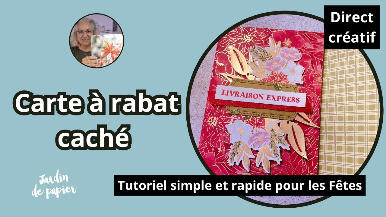 Carte à rabat caché – Tutoriel de Noël facile avec la collection Traditions pour Noël Stampin’ Up!