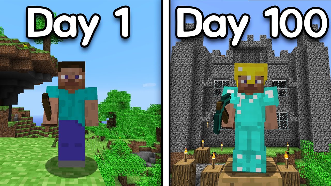 Я провел 100 дней в ностальгическом Minecraft