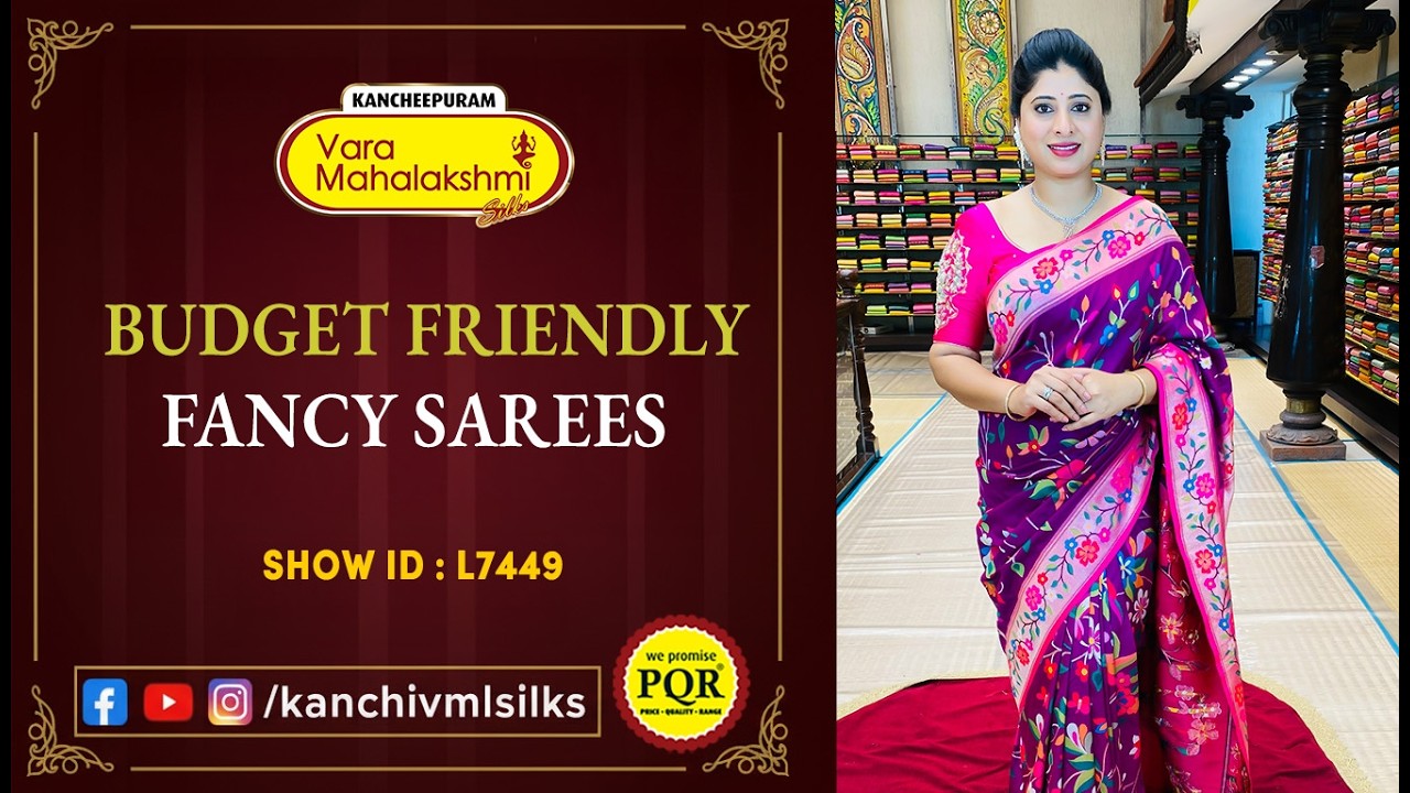 Budget Friendly Fancy Sarees| WhatsApp Number 89 0001 0002 | Kancheepuram Varamahalakshmi Silks LIVE