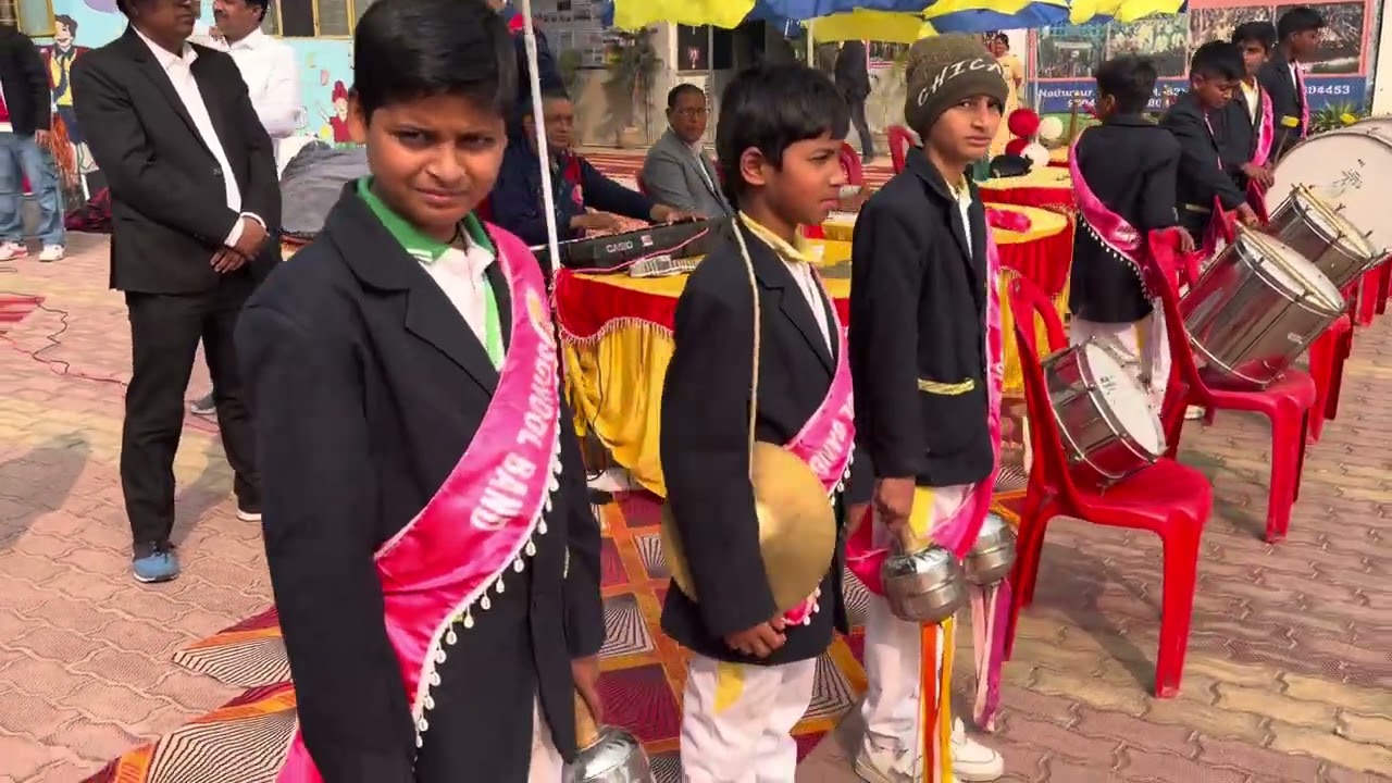 Flag hosting and annual sports S.D.￼V public school 