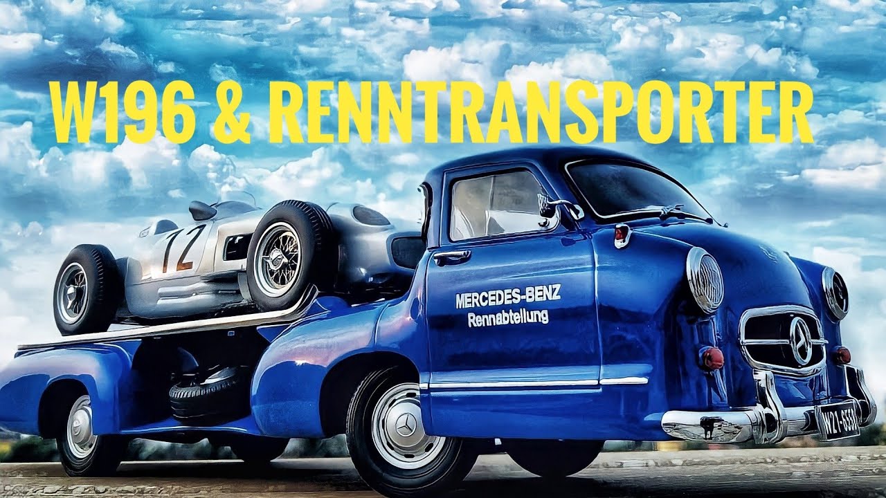Unboxing of Mercedes Benz W196 and Renntransporter 1:18 Diecast Scale Model by iScale