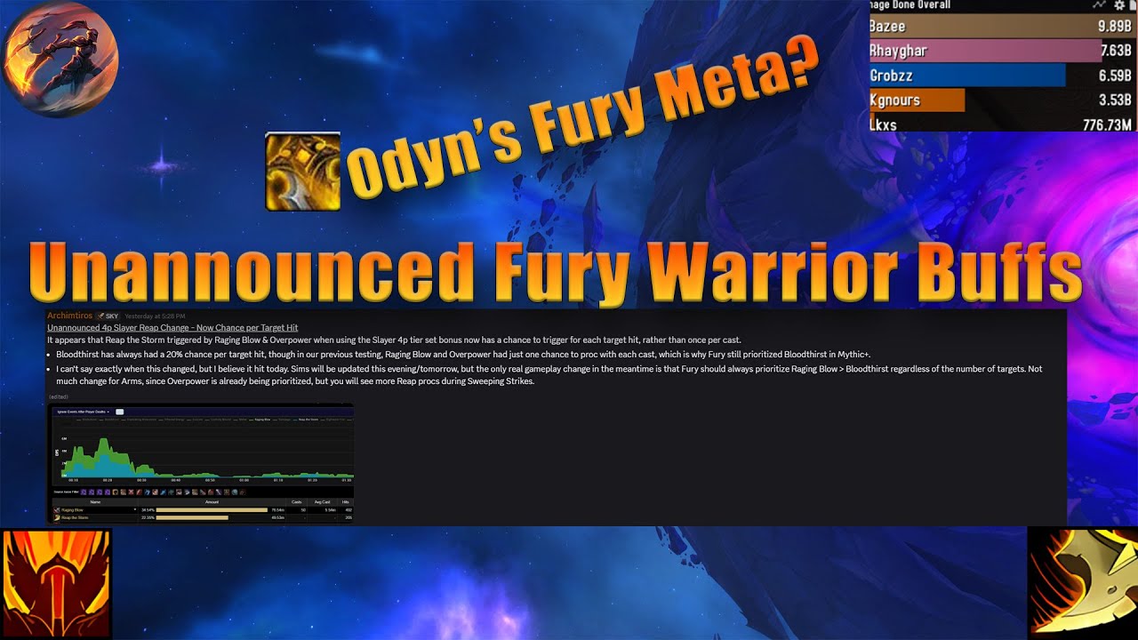 11.2 Massive Fury Warrior Buffs Season 3 The War Within Ghost of K'aresh