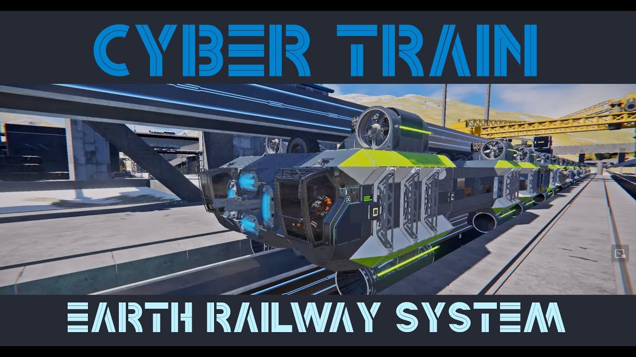 Space Engineers - Cyber Train - small grid bi-rail system [no Mods]
