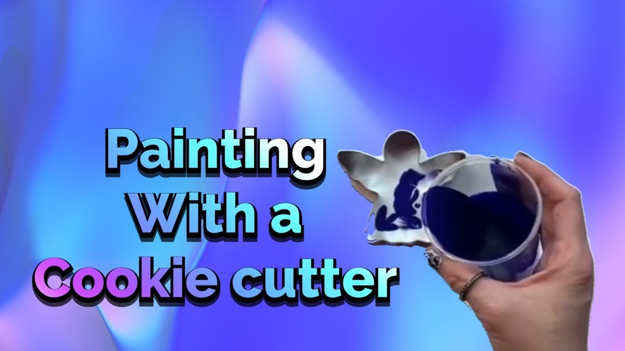 (40) Acrylic Pouring With A Cookie Cutter 💙  Open Cup Pour