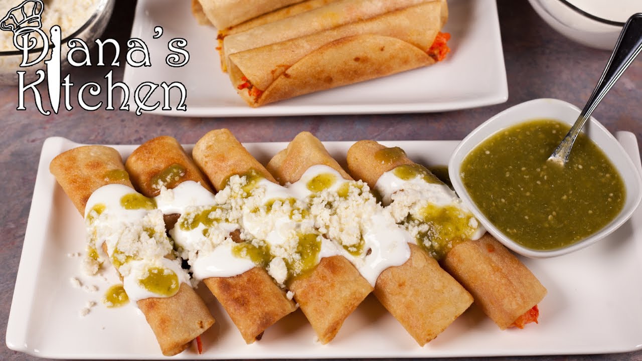 Tacos dorados de zanahoria y queso
