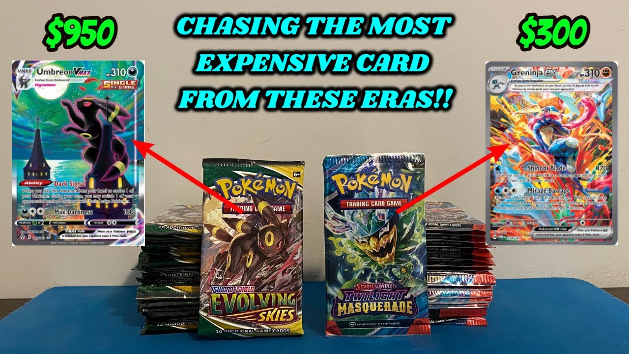 Chasing the MOST EXPENSIVE CARDS from the SCARLET & VIOLET and SWORD & SHIELD ERAS!!