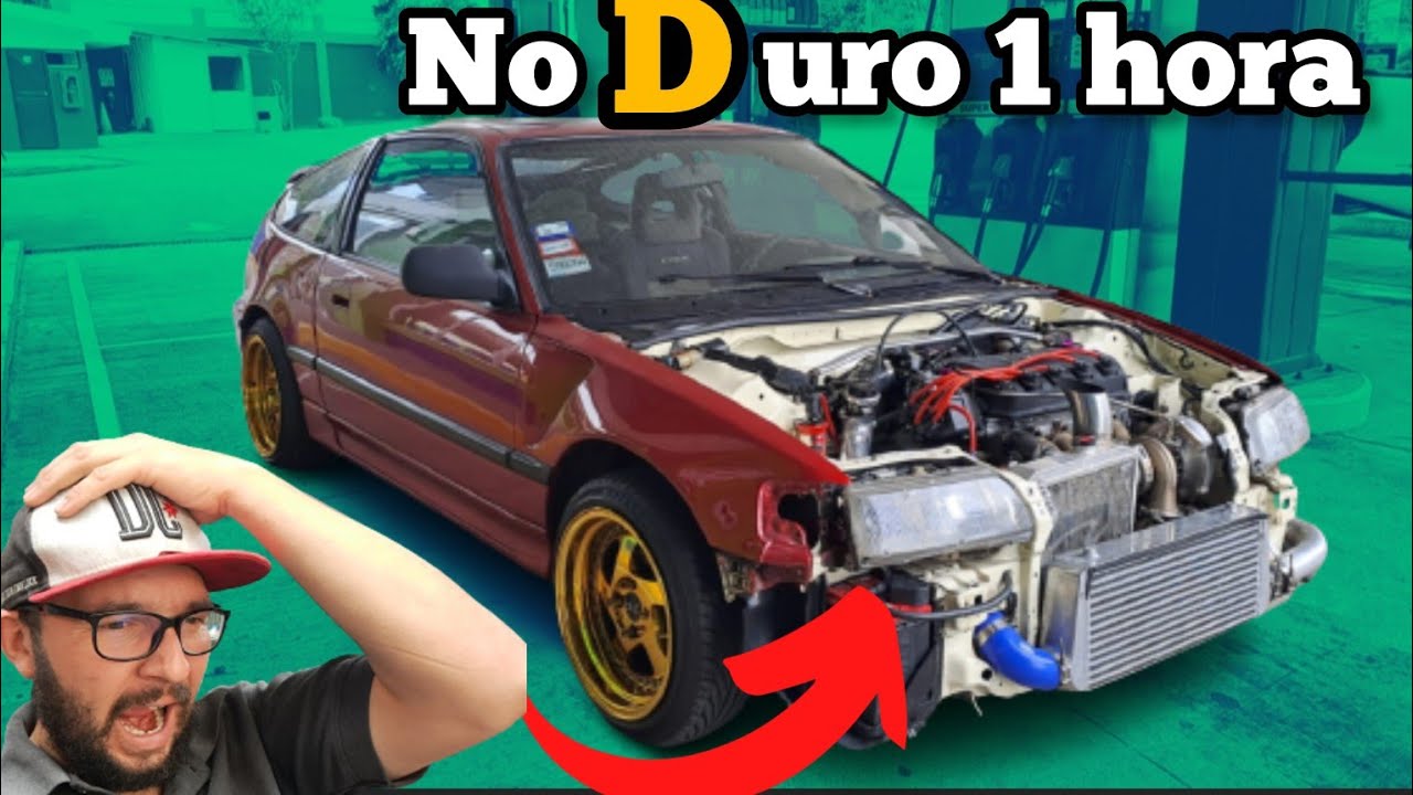 Ya LISTA en CALLE HONDA CRX D16 BIG TURBO!! pero no duro ni 1 HORA...