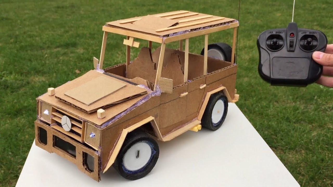 ✅How to Make a Car with Remote Control using Cardboard 🚗 Mercedes-Benz G class - Awesome Toy DIY