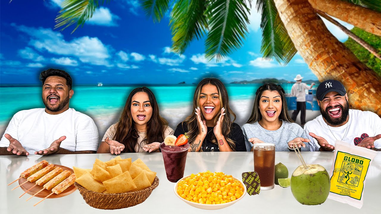 O ÚLTIMO A PARAR DE COMER COMIDA DE PRAIA GANHA!!!