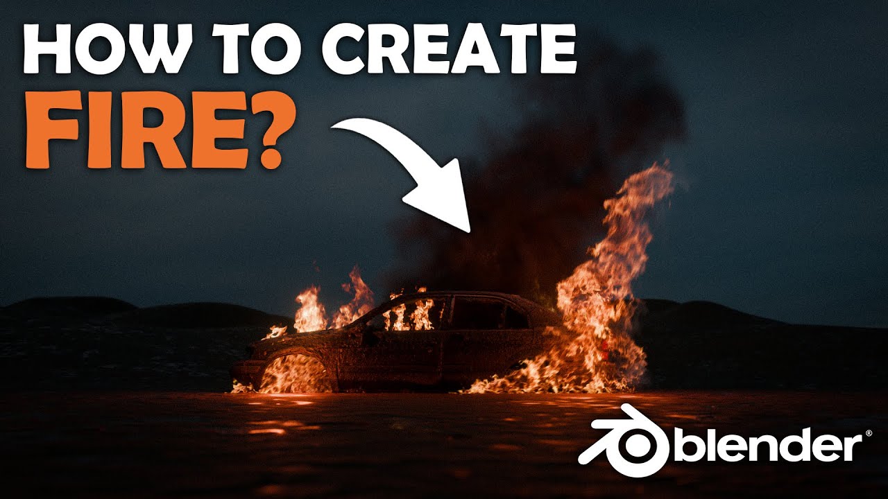 FIRE Simulation 3D + 2D Blender 4.5 TUTORIAL!