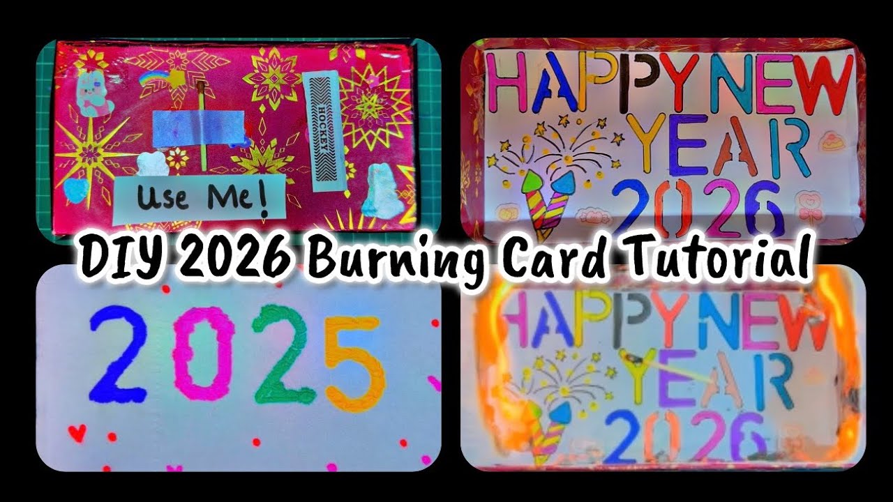 DIY 2026 Burning Card Tutorial || New Year Burning Card || Satisfying DIY || Dreams with Anniyah 
