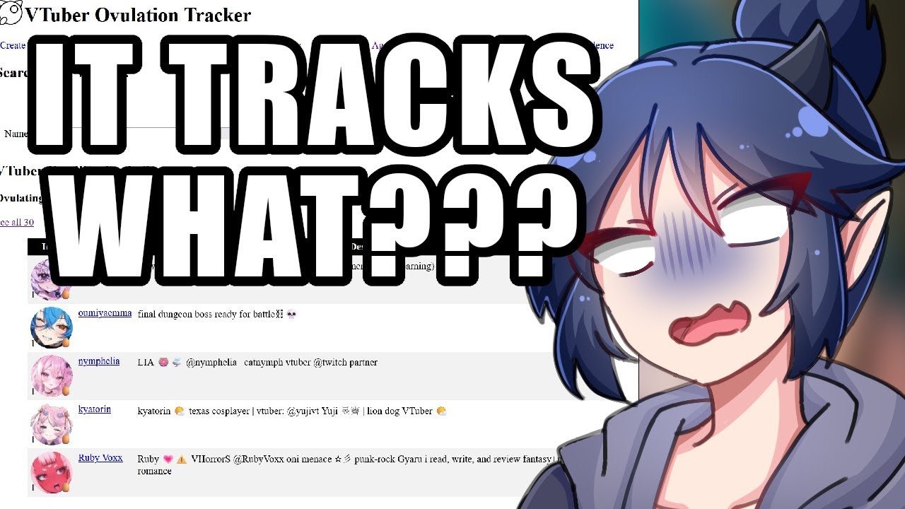 THIS SITE TRACKS A VTUBER'S WHAT?!