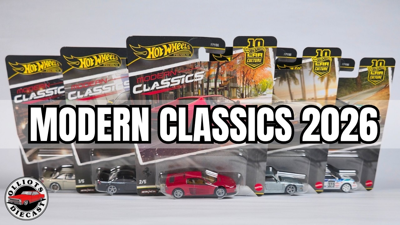 Hot Wheels Premium Modern Classics 2026 - The Ferrari Testarossa Steals the Show!