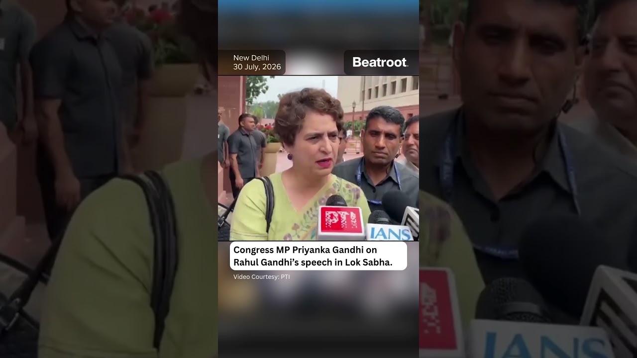 Priyanka Gandhi on Rahul Gandhi's speech in Lok Sabha. #shorts