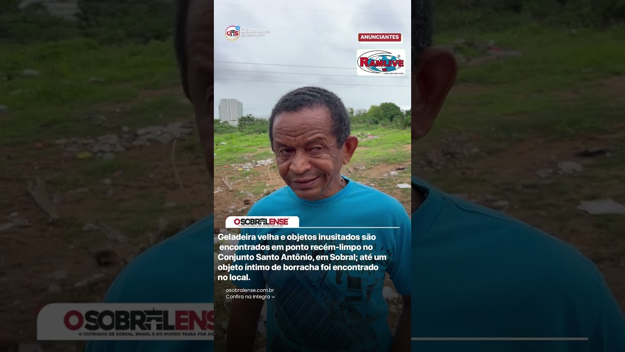 Geladeira e coisas inusitadas são encontrados em ponto recém-limpo no Conjunto Santo Antônio, Sobral