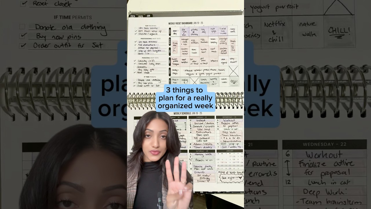 how to plan a super organized week. | #shorts #2025planners