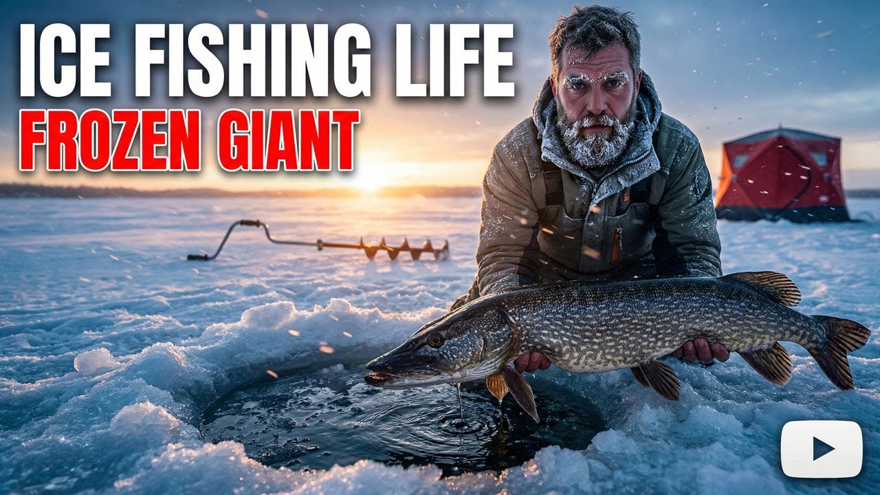 Ice Fishing in Extreme Cold — Catching Giant Fish on a Frozen Lake