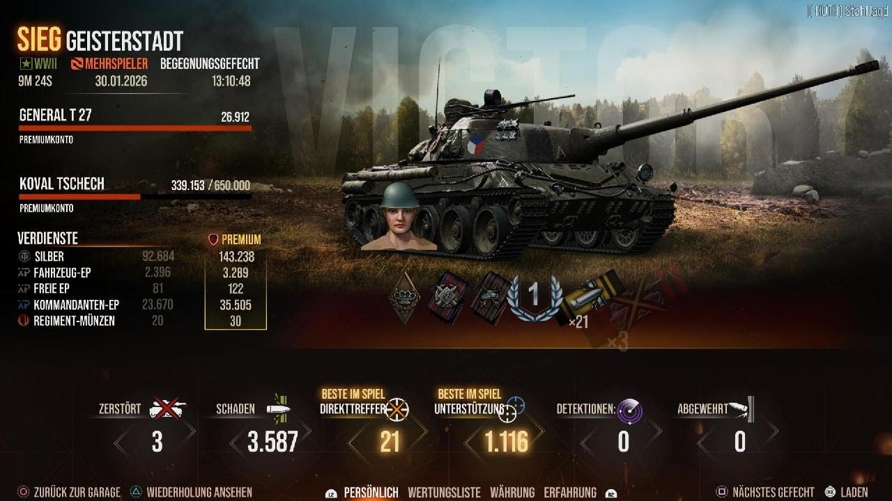 World of Tanks, MVP mit dem General T27, 3600 Schaden 💥💥💥
