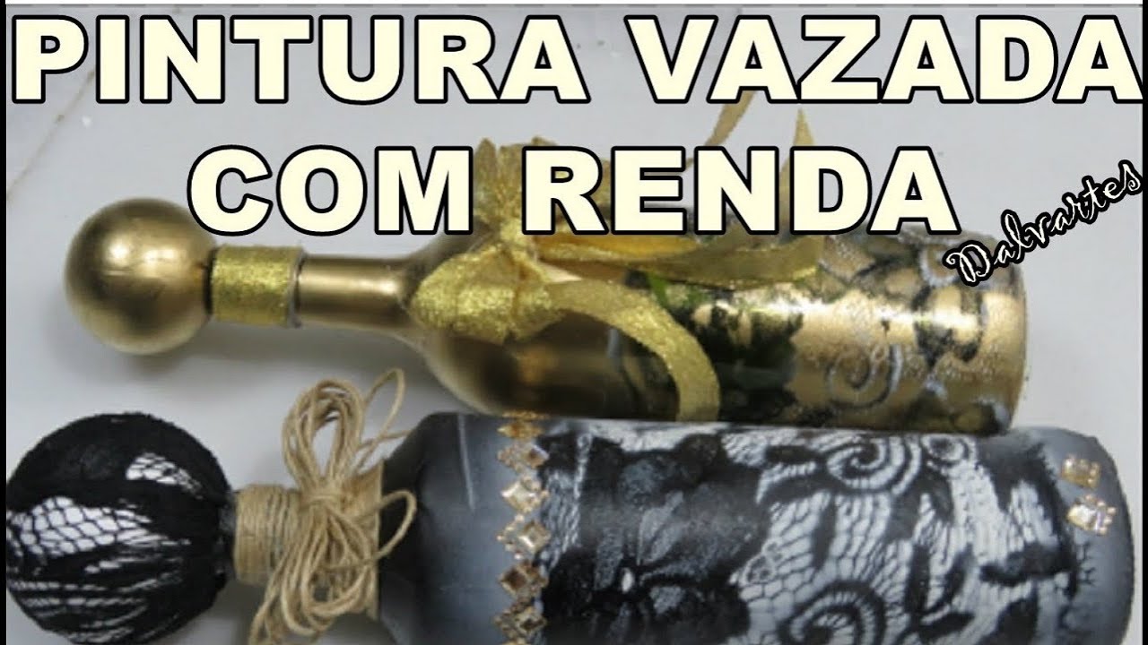 PINTURA VAZADA COM RENDA