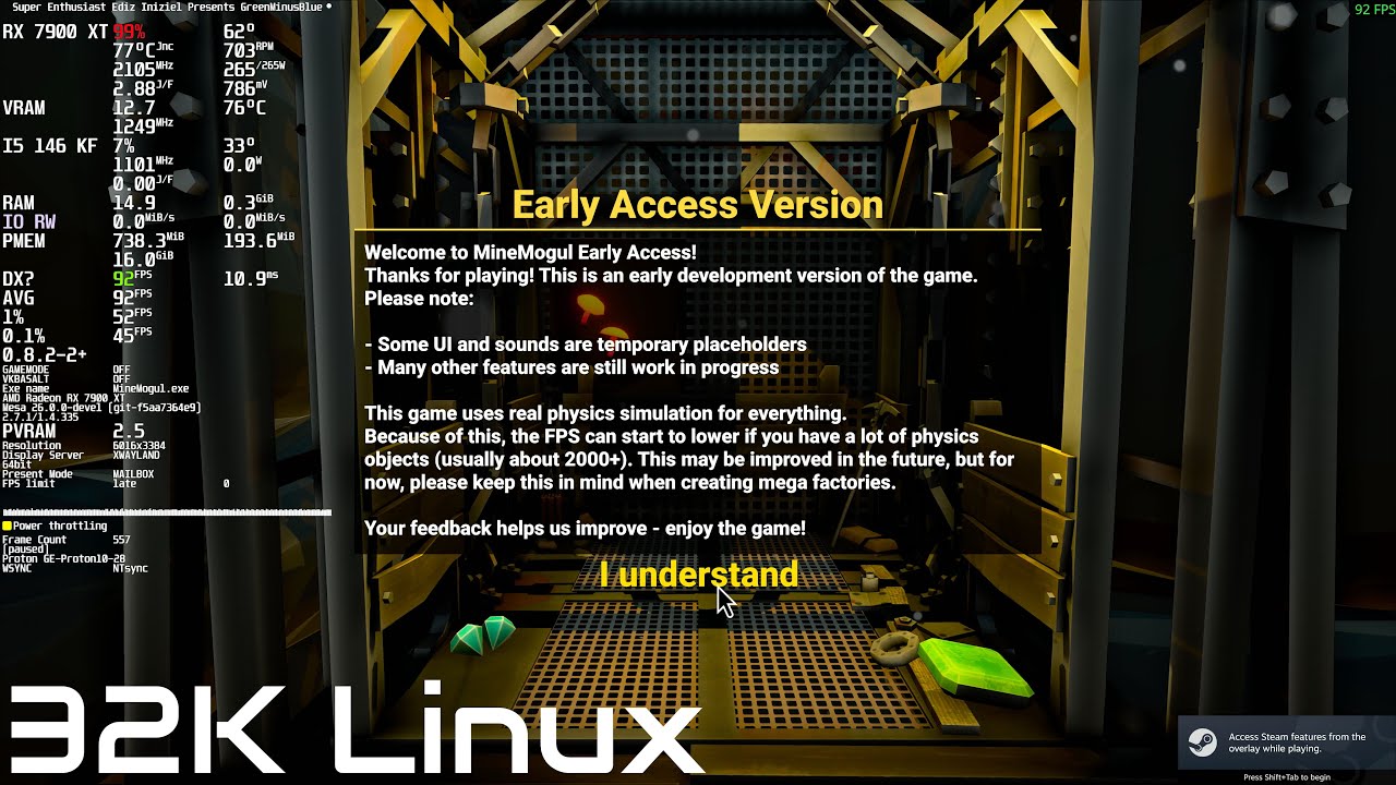 MineMogul In 32K Resolution Linux