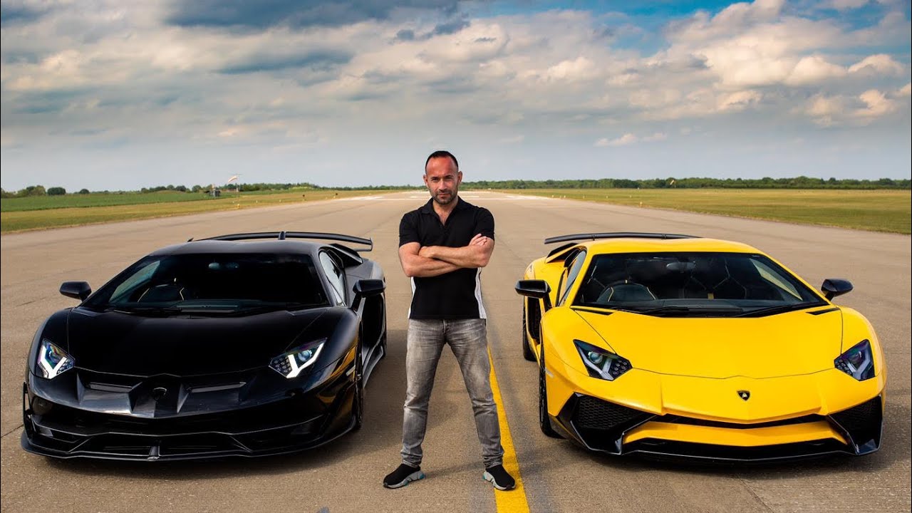 DRAG RACE!! LAMBORGHINI AVENTADOR SV vs SVJ