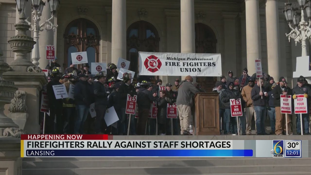 Firefighters rally against staff shortages
