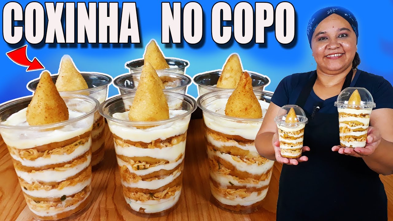 Coxinha no Copo da Felicidade AULA COMPLETA ( Faça e Venda Muito! )
